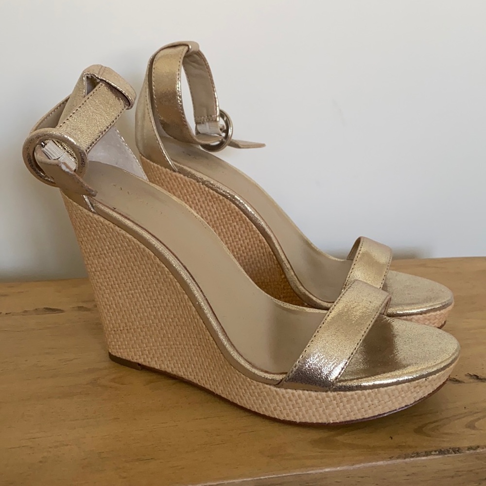 Ann Taylor Metallic Wedge Heels